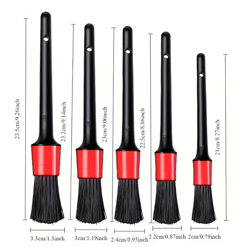 6pcs Nylon Car Detail Brush Set